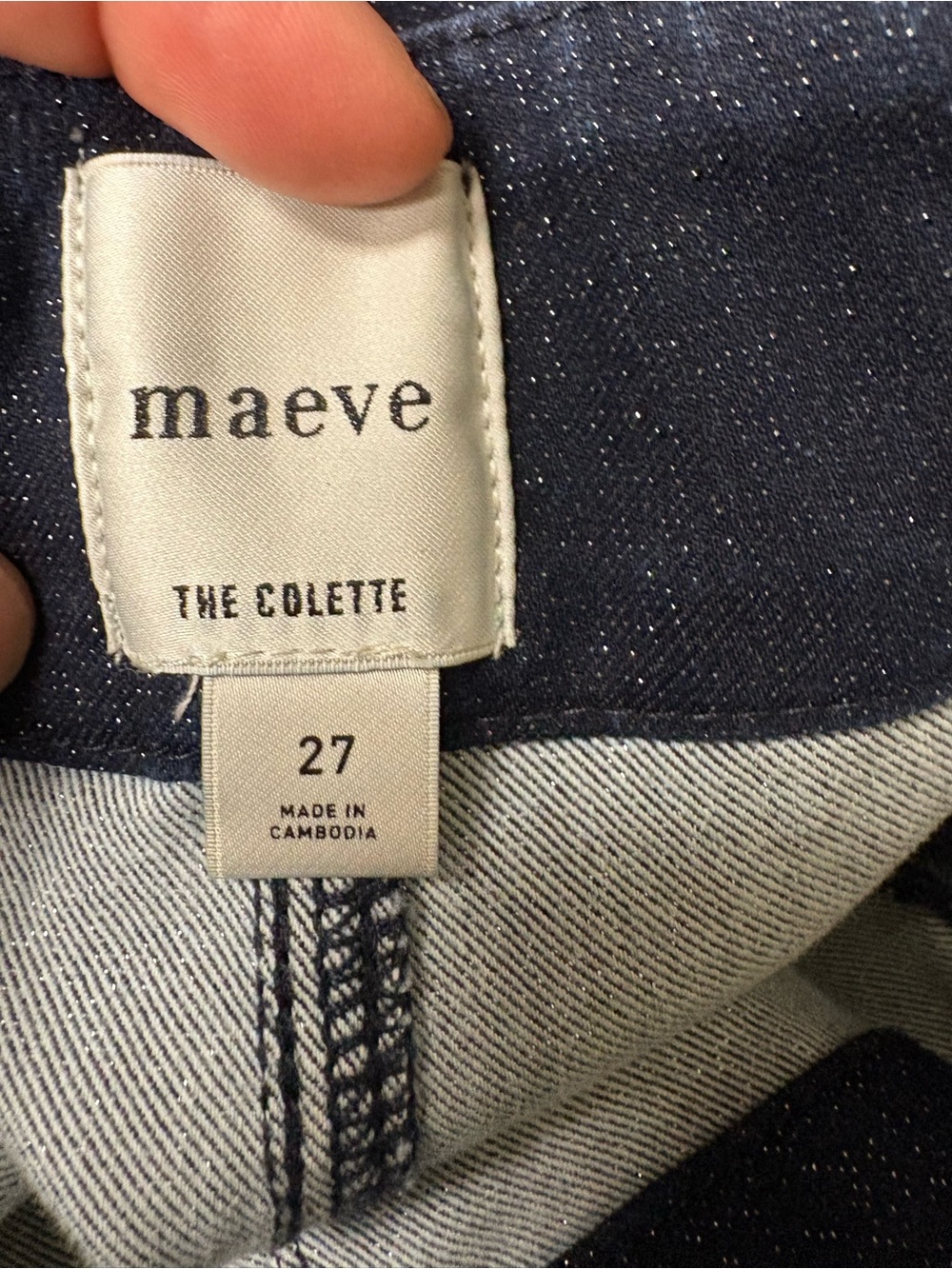 Maeve Sparkle Indigo Wide Leg Jeans - Picture 10 of 13